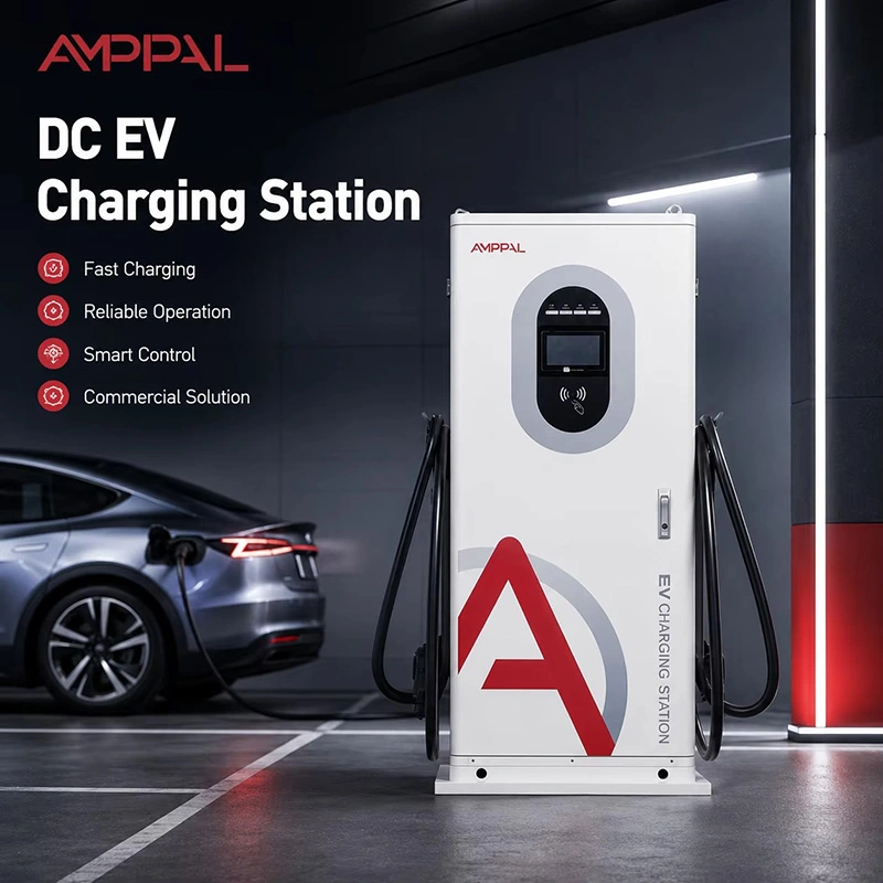 Komercyjna zintegrowana stacja ładowania pojazdów elektrycznych DC o mocy 40 kW do parkingów publicznych